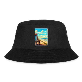Zandvoort Niederlande Vintage Reiseplakat WPA - Bucket Hat - Schwarz - Vorne - Lela (165cm)
