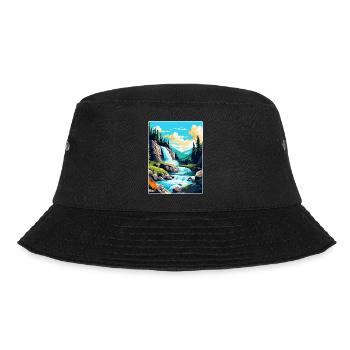 Cascades de Krimml Autriche Affiche de voyage vintage - Bob - noir - Devant - Lela (165cm)