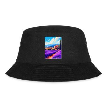 Provence Frankreich Vintage Reiseplakat Souvenir WPA - Bucket Hat - Schwarz - Vorne - Lela (165cm)