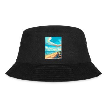 Zandvoort Niederlande Vintage Reiseplakat WPA - Bucket Hat - Schwarz - Vorne - Lela (165cm)