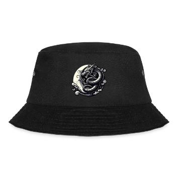 Mystische Drachen-Silhouette - Bucket Hat - Schwarz - Vorne - Lela (165cm)