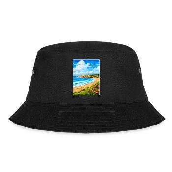 Carbis Bay Cornwall England Uk Travel Poster WPA - Bucket Hat - black - Front - Lela (165cm)