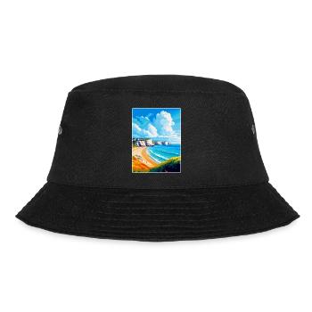Dover England Uk Vintage Reiseplakat Souvenir - Bucket Hat - Schwarz - Vorne - Lela (165cm)