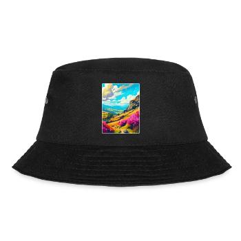 Peak District Nationalpark Vintage Reiseplakat - Bucket Hat - Schwarz - Vorne - Lela (165cm)