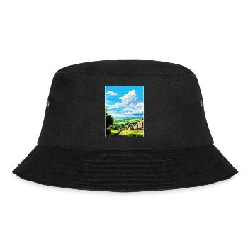 Grassington England Uk Travel Poster Souvenir WPA - Bucket Hat - black - Front - Lela (165cm)