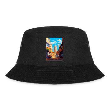 Canterbury England Uk Travel Poster Souvenir WPA - Bucket Hat - black - Front - Lela (165cm)