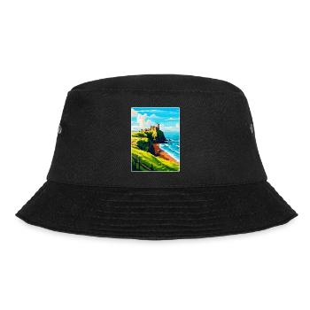 Château de Dunnottar Angleterre Royaume-Uni Affiche de voyage souvenir - Bob - noir - Devant - Lela (165cm)