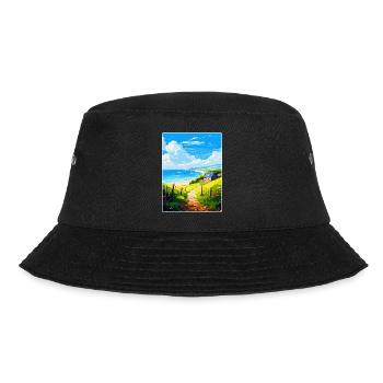 Lamorna Cornwall England Uk Travel Poster Souvenir - Bucket Hat - black - Front - Lela (165cm)