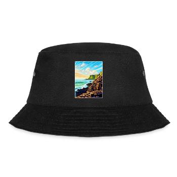 Giant Causeway Irland Uk Reiseposter Souvenir - Bucket Hat - Schwarz - Vorne - Lela (165cm)
