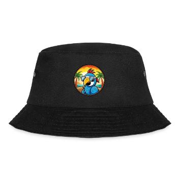 Papagei Lustige Cartoon Sommer Strand Sonnenbrille Cool - Bucket Hat - Schwarz - Vorne - Lela (165cm)