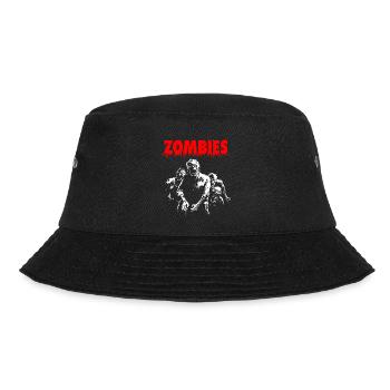 ZOMBIES - Retro Comic - Horror Halloween Geschenk - Bucket Hat - Schwarz - Vorne - Lela (165cm)