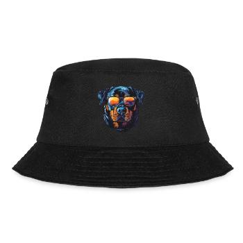 Rottweiler Hund - Bucket Hat - Schwarz - Vorne - Lela (165cm)