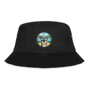 Catahoula Cur Dog Breed Cartoon Sunglasses Beach - Bucket Hat - black - Front - Lela (165cm)