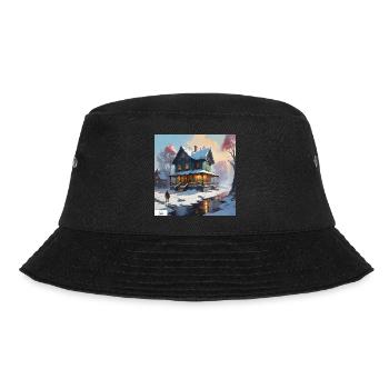 Ruhiges Winterhaus - Bucket Hat - Schwarz - Vorne - Lela (165cm)