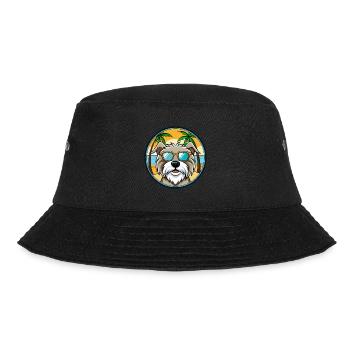 Lowchen Dog Breed Cartoon Sunglasses Beach - Bucket Hat - black - Front - Lela (165cm)