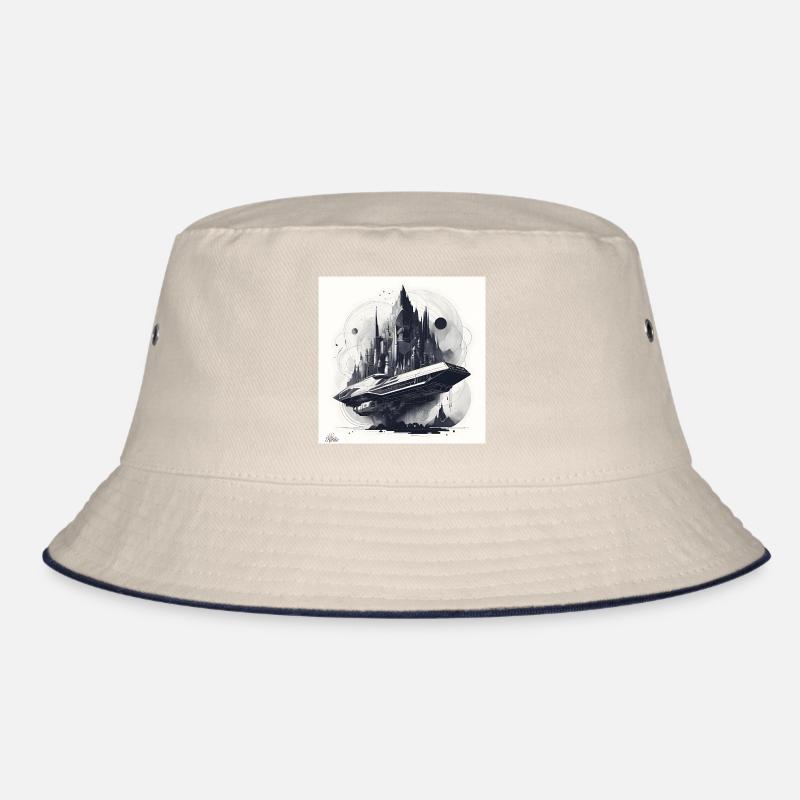 Sci-Fi-Stadt & Schiff Bucket Hat