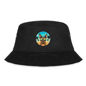 Manchester Terrier Hunderasse Cartoon Sonnenbrille - Bucket Hat - Schwarz - Vorne - Lela (165cm)