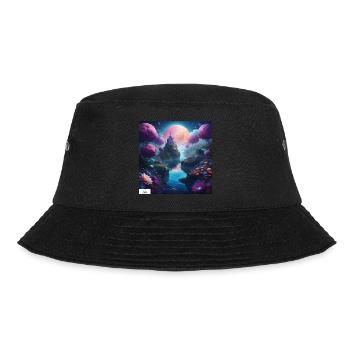 Ätherisches Königreich Traumlandschaft - Bucket Hat - Schwarz - Vorne - Lela (165cm)