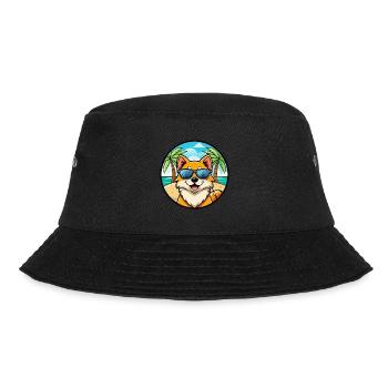 Pommersche Hunderasse Cartoon Sonnenbrille Strand - Bucket Hat - Schwarz - Vorne - Lela (165cm)