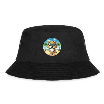 Toy German Spitz Dog Breed Cartoon Sunglass Beach - Bucket Hat - black - Front - Lela (165cm)