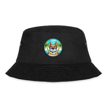 Chien Français Hunderasse Cartoon Sonnenbrille Strand - Bucket Hat - Schwarz - Vorne - Lela (165cm)