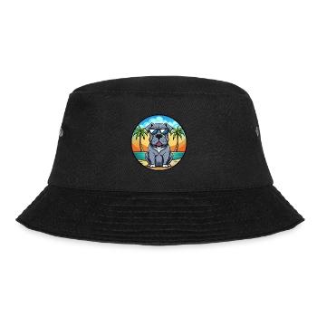 Neapolitanische Dogge Hunderasse Cartoon Sonnenbrille - Bucket Hat - Schwarz - Vorne - Lela (165cm)