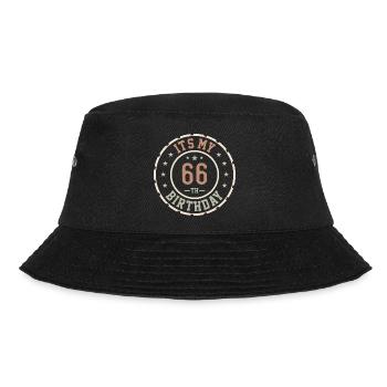 Es ist mein 66. Geburtstagsgeschenk 66 Jahre - Bucket Hat - Schwarz - Vorne - Lela (165cm)