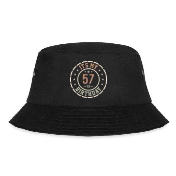 It's My 57th Birthday 57 Year Old Gift - Bucket Hat - black - Front - Lela (165cm)