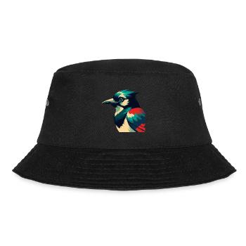 Blue Jay Cartoon Character Colorful Pet Animal - Bucket Hat - black - Front - Lela (165cm)
