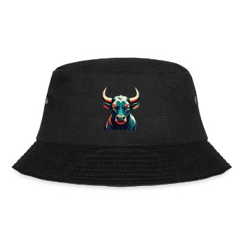Bulle Cartoon Figur Buntes Haustier Tier - Bucket Hat - Schwarz - Vorne - Lela (165cm)