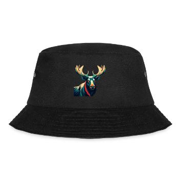 Elch Zeichentrickfigur Buntes Haustier Tier - Bucket Hat - Schwarz - Vorne - Lela (165cm)