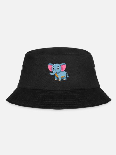 Éléphant Mignon Mascotte Personnage De Dessin Animé Kawaii - Bob - noir