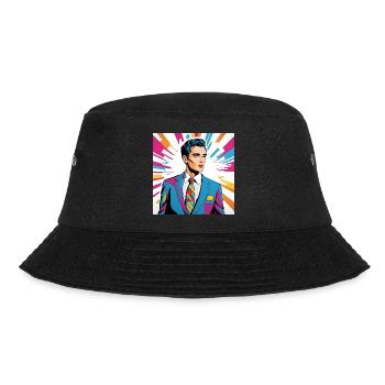 Portrait style pop art homme élégant - Bob - noir - Devant - Lela (165cm)