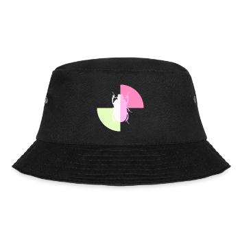 Duo Weiß Pastellrosa - Bucket Hat - Schwarz - Vorne - Lela (165cm)