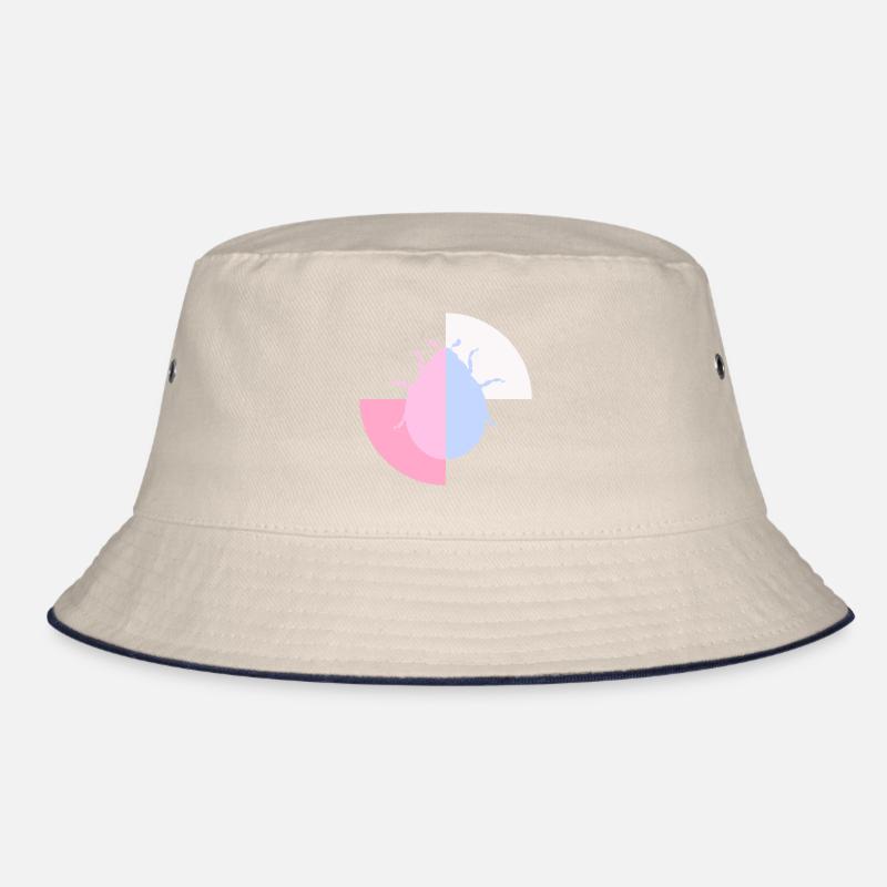 Duo Pastellblau Rosa Bucket Hat