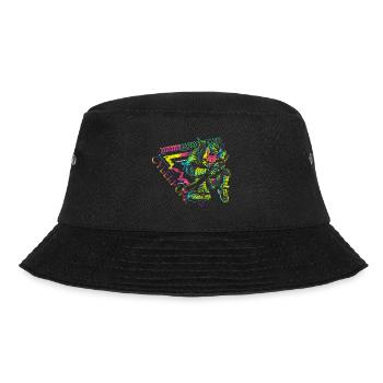 Cyborg Stil Neon Gamer - Bucket Hat - Schwarz - Vorne - Lela (165cm)