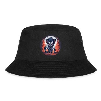 Creepy Halloween party costume werewolf running - Bucket Hat - black - Front - Lela (165cm)
