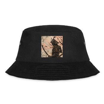 Japanisch, Samurai, Kirschblüte, Kunst, Ukiyo-E - Bucket Hat - Schwarz - Vorne - Lela (165cm)