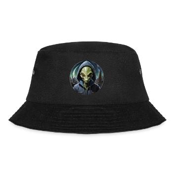Kosmischer Städter - Bucket Hat - Schwarz - Vorne - Lela (165cm)