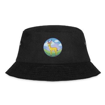 Impala Niedliche Kawaii Cartoon Clipart Tier Haustier - Bucket Hat - Schwarz - Vorne - Lela (165cm)
