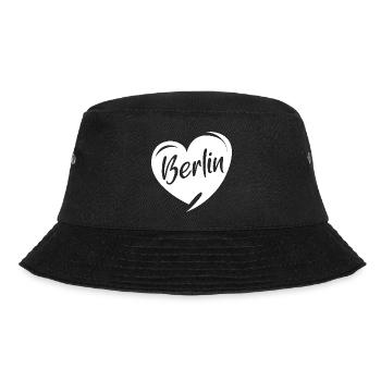 Berlin Liebe Herz Symbol Logo Illustration Stadt - Bucket Hat - Schwarz - Vorne - Lela (165cm)