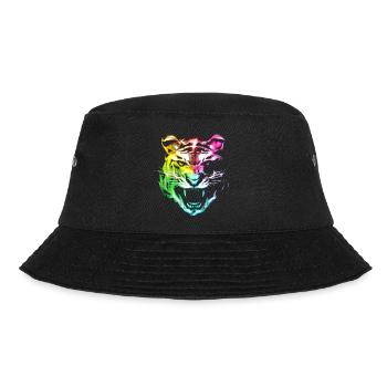 Leopard Tiger Tier - Bucket Hat - Schwarz - Vorne - Lela (165cm)