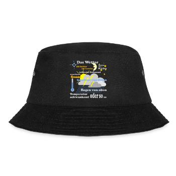 Stimmungsvoller Wetter- und Naturmotiv - Bucket Hat - Schwarz - Vorne - Lela (165cm)