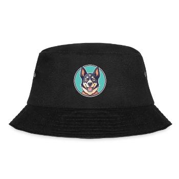 Erbi Txakur Dog Breed Funny Cartoon Kawaii Clipart - Bucket Hat - black - Front - Lela (165cm)