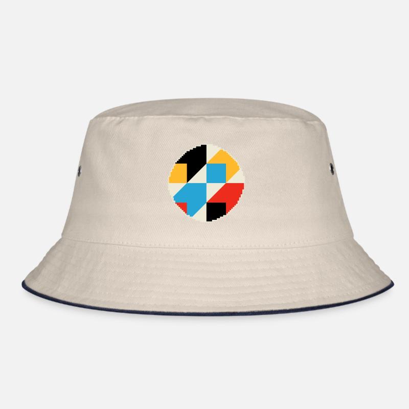Geometrische Komposition in lebendigen Farben Bucket Hat