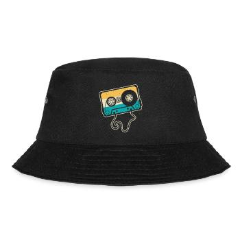 Oldschool costume with retro cassette - Bucket Hat - black - Front - Lela (165cm)