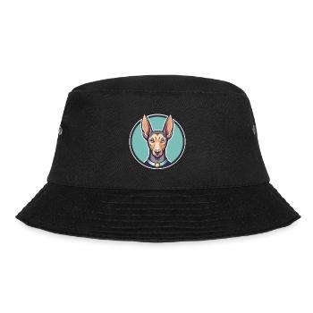 Pharaoh Hound Dog Breed Cartoon Kawaii Clipart Pet - Bucket Hat - black - Front - Lela (165cm)