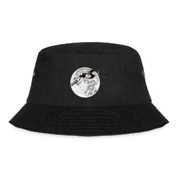 Owl in front of moon - Bucket Hat - black - Front - Lela (165cm)