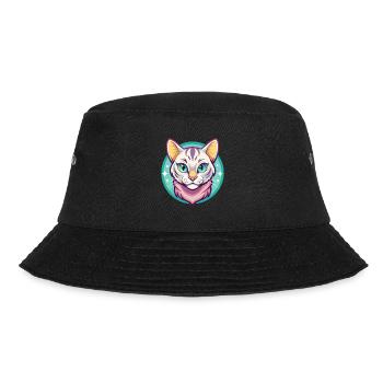 Schnee Bengalen Katze Rasse Karikatur Kawaii Tier Haustier - Bucket Hat - Schwarz - Vorne - Lela (165cm)