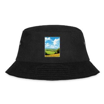 Kent Downs Aonb Reise Poster Souvenir Farbe WPA - Bucket Hat - Schwarz - Vorne - Lela (165cm)